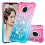 Gradient Glitter Powder Quicksand TPU Case for Huawei Mate 30 – Rose+Baby Blue