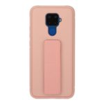 Rubberized Magnetic Hand Strap Kickstand TPU + PC Hybrid Case Phone Shell for Huawei Mate 30 Lite/nova 5i Pro – Pink