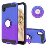 Finger Ring Kickstand Gradient Color Detachable TPU + PC Cover Case for Huawei Y5 (2019) / Honor 8S – Blue/Purple