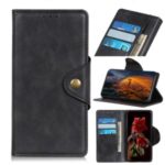 Leather Wallet 3-Card Holder Phone Case for Motorola Moto G8 Play/One Macro – Black