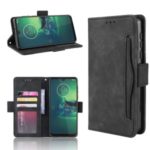 Wallet Stand Leather Protective Phone Case with Multiple Card Slots for Motorola Moto G8 Plus – Black