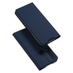 DUX DUCIS Skin Pro Series Leather Stand Case with Card Slot for Motorola Moto G8 Plus – Dark Blue