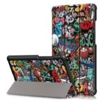 Patterned Tri-fold Stand Leather Smart Protective Tablet Case for Lenovo Tab M7 TB-7305F – Cartoon Pattern
