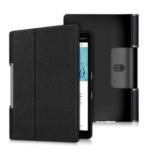 For Lenovo Yoga Smart Tab YT-X705 Tri-fold Stand Leather Protective Tablet Cover Case – Black
