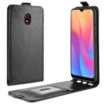 Crazy Horse Vertical Flip Leather Phone Cover with Card Slot for Xiaomi Redmi 8A – Black