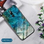 Marble Texture Tempered Glass + PC + TPU Hybrid Case for Xiaomi Redmi 8 – Emerald