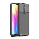 Carbon Fiber Texture Case Anti-drop TPU Phone Cover for Xiaomi Redmi 8 – Black