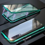 Bat Style Magnetic Installation Metal Frame + Tempered Glass Phone Shell for Xiaomi Mi 9 Pro 5G – Green