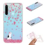 Pattern Printing TPU Back Case for Xiaomi Redmi Note 8 – Flowers and Cat