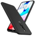 LENUO Twill Texture TPU Shell for Xiaomi Redmi 8 – Black