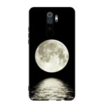 Embossment Pattern Cool Printing TPU Phone Covering Shell for Xiaomi Redmi Note 8 Pro – Black / Moon