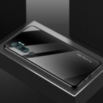 Carbon Fibre Texture Glass Back + TPU Combo Cell Phone Case for Xiaomi Mi CC9 Pro – Black