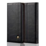 Auto-absorbed Crazy Horse Vintage Leather Wallet Shell for Xiaomi Mi 9 Pro – Black