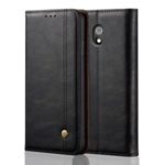 Retro Style Crazy Horse Wallet Leather Stand Case for Xiaomi Redmi 8A – Black