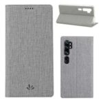 VILI DMX Cross Texture Stand Leather Card Holder Case for Xiaomi Mi CC9 Pro / Note 10 / Note 10 Pro – Grey