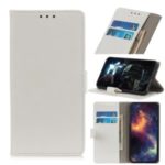 Leather Phone Casing Wallet Stand Cover for Alcatel 1V (2019) – White