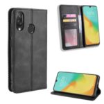 Vintage Style Leather Wallet Stand Case for ZTE Blade V10 Vita – Black