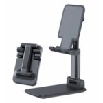 Foldable Desktop Phone Holder Tablet Stand Mobile Desk Stand Mobile Tablet Holder – Black