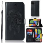 Imprinted Dream Catcher Owl Magnetic Leather Wallet Case for Google Pixel 4 XL – Black