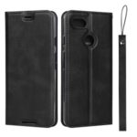 Leather Card Holder Case with Stand for Google Pixel 3 XL – Black