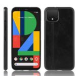 Leather Coated PC + TPU Hybrid Shell Case for Google Pixel 4 XL – Black