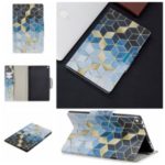 Pattern Printing Wide Clasp Stand Wallet Leather Tablet Case for Amazon Fire HD 10 (2015)/(2017) – Rhombus Pattern