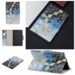 Pattern Printing Wide Clasp Wallet Stand Leather Shell for Amazon Fire HD 8 (2017)/(2018) – Rhombus Pattern