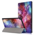 Pattern Printing Tri-fold Stand Leather Smart Case for Amazon Fire HD 10 (2019) – Galaxy Pattern