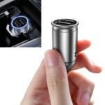 DIVI Car Charger Dual USB Fast Charge Mobile Phone Adapter Indicator Display Voltage – Silver