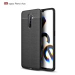 Litchi Texture TPU Phone Case for Oppo Reno Ace – Black