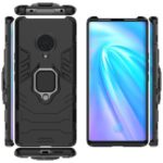 Cool Guard Ring Holder Kickstand PC TPU Hybrid Case for vivo NEX 3 – Black