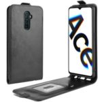 Crazy Horse Vertical Flip Leather Cell Case for Oppo Reno Ace/Realme X2 Pro – Black
