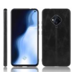 For vivo S5 Textured PU Leather Coated PC + TPU Combo Cover – Black