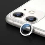BENKS for Apple iPhone 11 6.1 inch Camera Lens Film Cover Metal Frame DR Sapphire Glass Protector – White