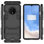 Plastic + TPU Hybrid Case with Kickstand for OnePlus 7T – Black