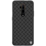 NILLKIN Synthetic Fiber Plaid Pattern PC TPU Hybrid Case Cover for OnePlus 7T Pro