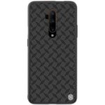 NILLKIN Synthetic Fiber Plaid Pattern PC TPU Hybrid Case Cover for OnePlus 7T Pro