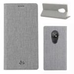 VILI DMX Cross Texture Auto-absorbed Card Holder Leather Mobile Casing Shell for Nokia 6.2/7.2 – Grey