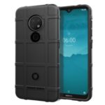 Rugged Square Grid Texture Thicken Anti-shock TPU Phone Case for Nokia 6.2 – Black