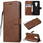 Wallet Leather Stand Case for Nokia 7.2 – Brown