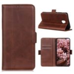 For Nokia 2.3 Shell Magnet Adsorption Leather Stand Wallet Phone Case – Brown