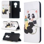 Pattern Printing Leather Wallet Stand Phone Cover for Nokia 7.2 / Nokia 6.2 – Little Panda
