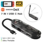 7-in-1 Type C Hub Adapter with HDMI 4K USB SD/TF Card Reader PD Charging Ports