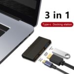 Type-C to HDMI Converter USB 3.0/PD 3-In-1 Docking Station USB-C to 4K HD Switch