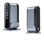 BASEUS 17-in-1 Type-C to HDMI/RJ45/USB/SD/TF/3.5mm Audio Jack/PD Hub Converter – Dark Grey