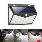 208-LED Four Sides Solar Outdoor Human Body Induction Courtyard Wall Street Lamp