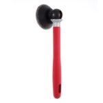 Stainless Steel Wire Ball Brush Cleaning Brush with Long Handle Pan Cleaning Brush – Red