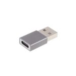 USB Type-C Female to USB Male Adapter Converter – Grey