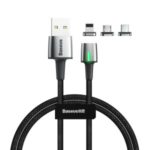 BASEUS Zinc Magnetic USB Cable with iP + Type-C + Micro Interfaces 1m