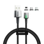 BASEUS Zinc Magnetic USB Cable with iP + Type-C + Micro Interfaces 1m